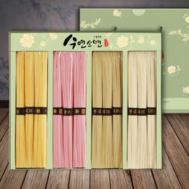 Five Color Handmade Somyeon Noodles 600g _ Traditional Korean Hand-Stretched Noodle Gift Set