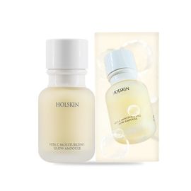 HOLSKIN Vita C Moisturizing Glow Ampoule 55ml – Brightening Care with 5% Niacinamide, Vitamin Tree Water, Glutathione & Patented Wild Rice _ Made in KOREA