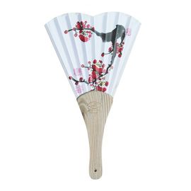 ATTY FACTORY Hyojaseon Sagunja Fan – Traditional Korean Hand Fan with Bamboo Handle, Plum Blossom, Orchid, Chrysanthemum, and Bamboo Artwork – Made in Korea