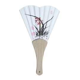 ATTY FACTORY Hyojaseon Sagunja Fan – Traditional Korean Hand Fan with Bamboo Handle, Plum Blossom, Orchid, Chrysanthemum, and Bamboo Artwork – Made in Korea