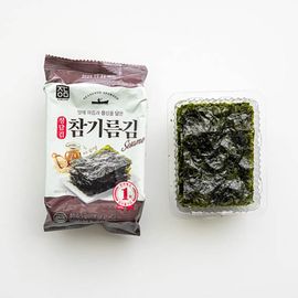 Jeongdamgim Lunchbox Seaweed (Sesame Oil) 5g x 12 Packs– Premium Korean Lunchbox Seaweed – Crispy, Savory, and Fresh