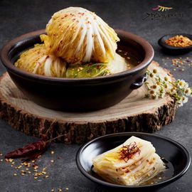 Authentic Korean White Kimchi with Chili Seeds 3kg – Refreshing & Mildly Spicy Baek Kimchi by Gangsooni Myeongga