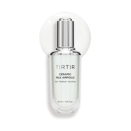 TIRTIR Ceramic Milk Ampoule with Vegan Rice Bran Oil and Plant Based Milk Complex for 100 Hour Hydration _ Made in Korea 