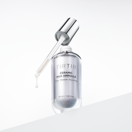 TIRTIR Ceramic Milk Ampoule with Vegan Rice Bran Oil and Plant Based Milk Complex for 100 Hour Hydration _ Made in Korea 