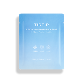 TIRTIR Ice Cooling Toner Pack Pad Instant Negative 3.76 Degree Celsius Skin Temperature Reduction with Glacial Water _ Made in Korea 