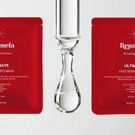 REJUMELA Ultimate Face Rewhite Mask 30ml × 10 Sheets – Professional Whitening & Wrinkle Care Mask for Post-Treatment Skin Recovery _ Made in Korea