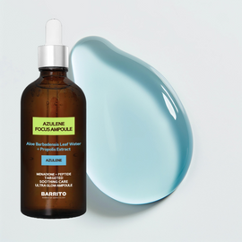 REJUMELA Barrito Azulene K Focus Ampoule 100ml – High-Potency Azulene & Propolis Calming & Brightening Ampoule _ Made in KOREA