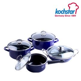 [KOCHSTAR] Vienna Blue Keramic Cookware 4-Piece Set (KSC-VBS6P04C4) – Premium Ceramic Coating, Induction & Oven Safe, Antibacterial & Far-Infrared Cooking _ Made in Germany