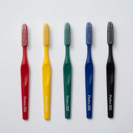 German Pedex Embossed Ultra-Soft Slim Toothbrush 5-Pack + Long Toothbrush 5-Pack (Total 10 Brushes) | Perlon German Bristles | Clinically Tested Tartar Removal Toothbrush