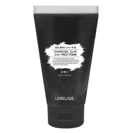 LEBELAGE Charcoal Clay 2-in-1 Pack Foam Cleanser for Deep Pore Detox and Sebum Control _ Made in Korea