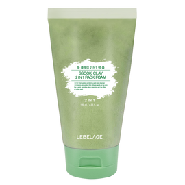 LEBELAGE Mugwort Clay 2-in-1 Pack Foam Cleanser for Rapid Skin Soothing and Pore Purification _ Made in Korea