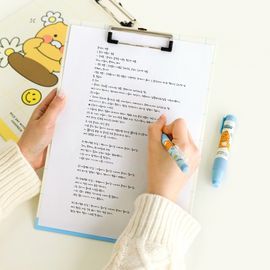 Kakao Friends Say Cheese A4 Clipboard (Choonsik/Ryan/Apeach) | Thick Bonded Board | Includes Hanging Hole | 235x310mm Made in Korea