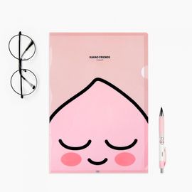 Kakao Friends Face L-Holder File Holder (Ryan & 5 Others) | A4 Document Storage | Translucent PP Material | 220x310mm Made in Korea