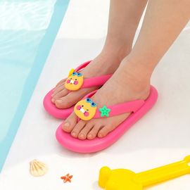 Kakao Friends Choonsik Thong Beach Slippers / Indoor Shoes | Lightweight Durable PVC | Unisex Couple Item | Designed in Korea
