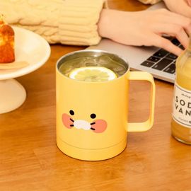 Kakao Friends Choonsik CS Cup Tumbler 340ml | Insulated Stainless Steel Handled Mug | Lockable Lid for Hygiene | Designed in Korea