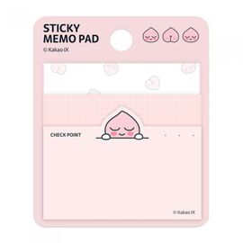 Kakao Friends 3-Tier Sticky Notes (Ryan/Apeach/Tube/Neo) | Index/Grid/Pattern Post-it 3-in-1 Set (20 Sheets Each) | Made in Korea
