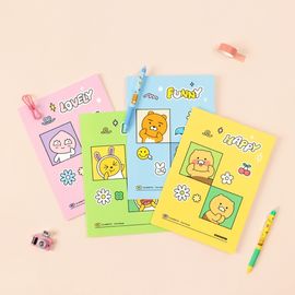 Kakao Friends Say Cheese B5 New Semester Bound Notebook (Ryan/Apeach/Muzi/Choonsik) | 180° Flat Lay Notebook | Made in Korea