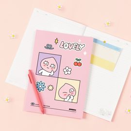 Kakao Friends Say Cheese B5 New Semester Bound Notebook (Ryan/Apeach/Muzi/Choonsik) | 180° Flat Lay Notebook | Made in Korea