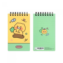 Kakao Friends Choonsik PP Cover Spiral Notebook | 360° Twin Ring Lined Memo Pad | Portable Note/Vocabulary Book | 80 Sheets Made in Korea