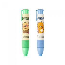 Kakao Friends 'Say Cheese' Click Eraser (Mechanical Pencil Style) | Retractable Non-Toxic | Rubber Grip & Clip | Designed in Korea