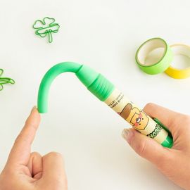 Kakao Friends 'Say Cheese' Click Eraser (Mechanical Pencil Style) | Retractable Non-Toxic | Rubber Grip & Clip | Designed in Korea