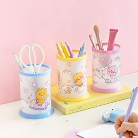 Kakao Friends Little Friends Dreaming DIY Pen Holder (Choonsik/Ryan/Apeach) | Includes Deco Sticker | Translucent PP Organizer | Designed in Korea