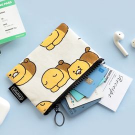 Kakao Friends Choonsik Ordinary Pattern Flat Pouch S | Water-Resistant Lining Mini Wallet | 115x85mm Designed in Korea Kakao Friends Choonsik Ordinary Pattern Flat Pouch S | Water-Resistant Lining Mini Wallet | 115x85mm Designed in Korea
