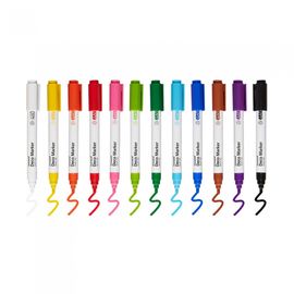[Monami] Deco Marker 460 12 Color Set | Water-Based Opaque 2mm Round Nib | Multi-Surface Decoration | Mild Odor | Made in Korea