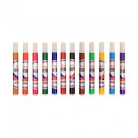 [Monami] Permanent Marker 12 Colors | Round Nib 1.5mm (Bullet) | Mild Odor Alcohol Ink | Made in Korea