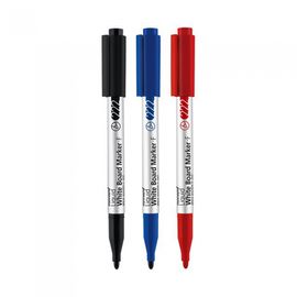 [Monami] Wet Ink Whiteboard Marker F222 1 Dozen (Black, Blue, Red) | Fine Tip 1.3mm Round Nib | Long-Lasting Ink | Made in Korea
