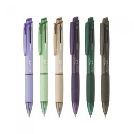 [Monami] FX-ZETA C3 3-Color Oil-Based Ballpoint Pen 0.5mm (Pastel Body) | Low-Viscosity Ink/Quiet Knock | Rubber Grip | Made in Korea
