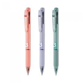 [Monami] FLIP 3 Color Oil-Based Ballpoint Pen 0.7mm (Opaque Body) | Low-Viscosity Ink Multi Pen | Rubber Grip | Made in Korea