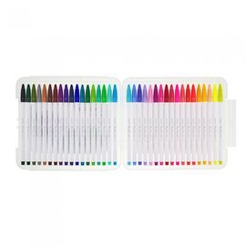 [Monami] Plus Pen 3000 36 Color Set | 0.4mm Fine Nib | Watercolor Effect | Ventilated Cap | Designed in Korea