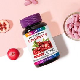 HOLIDAYS Cranberry Supplement – 99% U.S. Cranberry Concentrate Powder, High Antioxidant Support, 500mg × 90 Tablets, 2 Bottles _ Made in KOREA