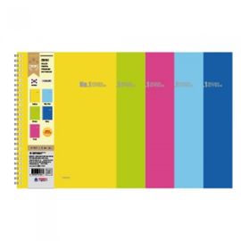 [Penpia] 4000 Large PP Cover Spring Notebook (16-Size) | Lined 75g Paper / 88 Sheets | 190*260mm | Left Twin Spiral Bound | Made in Korea