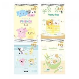 [Penpia] 1000 General Spring Notebook | Blank Unlined Paper / 10 Sheets | 185*260mm Common Size | Top Spiral Bound | Made in Korea
