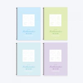 [Penpia] 3000 Quad-Split Spring Notebook | 75g Wood-Free Paper / 75 Sheets | 188*260mm Size | Left Spiral Bound | Made in Korea