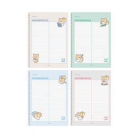 [Penpia] 3000 Math & Essay Spiral Notebook | Non-Fluorescent 75g Lined Paper / 75 Sheets | 188*260mm | Left Spiral Bound | Made in Korea