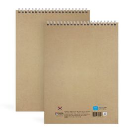 [Penpia] 3000 Kraft Cover Top Spiral Notebook (16-Size) | Non-Fluorescent 75g Paper / 75 Sheets | 188*260mm | Top Twin Spiral Bound | Made in Korea