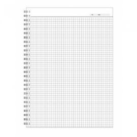 [Penpia] 3500 Grid Square Notebook | 50 Sheets | 188*260mm | Left Twin Spiral Bound | Made in Korea