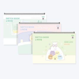[Penpia] 2000 Elementary School Sketchbook | 130g Kent Paper / 12 Sheets | 345*250mm Large Size | Top Spiral Bound | Made in Korea