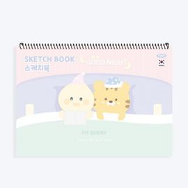 [Penpia] 2000 Elementary School Sketchbook | 130g Kent Paper / 12 Sheets | 345*250mm Large Size | Top Spiral Bound | Made in Korea