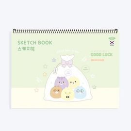 [Penpia] 2000 Elementary School Sketchbook | 130g Kent Paper / 12 Sheets | 345*250mm Large Size | Top Spiral Bound | Made in Korea