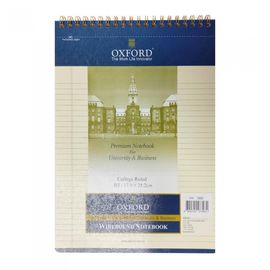 [Oxford] 3500 Top Spiral Perforated Notebook B5 | Yellow Lined Paper / 75 Sheets | 179*252mm | Top Twin Spiral Bound | Made in Korea