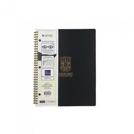 [Oxford] 5500 Black PP Cover Spiral Notebook Letter Size | 8mm Lined / 80 Sheets | 216*279mm | Left Twin Spiral Bound | Made in Korea