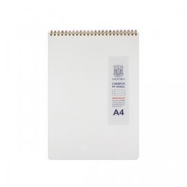 [Oxford] 5000 Milk PP Cover Top Spiral Notebook A4 | 8mm Lined / 80 Sheets | 297*225mm | Top Twin Spiral Bound | Made in Korea