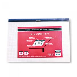 [Oxford] 6000 Grid Legal Pad A3 Size White A60 | 5mm Ruling / 80 Sheets | 420*297mm | Top Glue Bound | Made in Korea