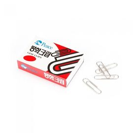 [PEACE] Standard Paper Clips 600 | 34mm Length | High-Elasticity Steel | Smooth Finish | Box Pack | Made in Korea