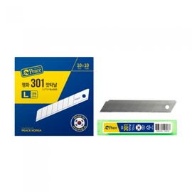 [PEACE] 301 Professional Utility Blade Refills | 109mm Large Snap-Off Blades | High-Carbon Steel | 10-Piece Pack | Made in Korea