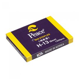 [PEACE] Heavy-Duty Staple Pins H-13 (8mm) | 1,000 pcs | High Carbon Steel | Sharp Chisel Point | Made in Korea